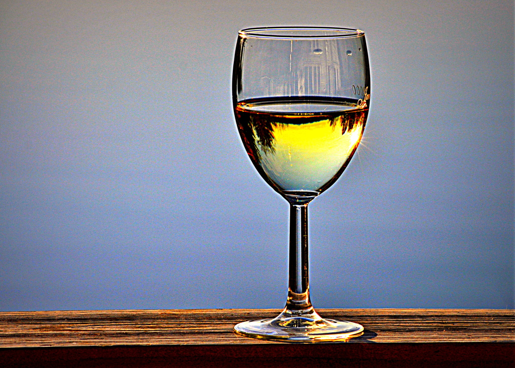 Sunset and Chardonnay ~ by peggysirk