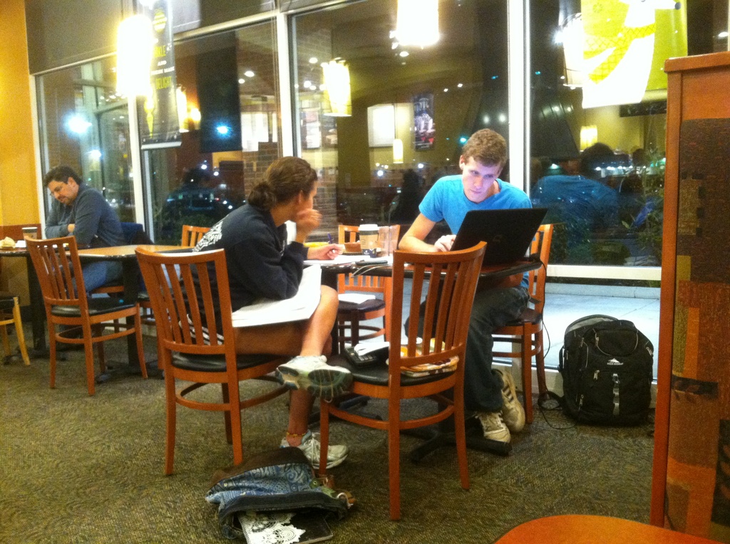 Studying together at Panera by ggshearron