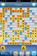 15th Nov 2012 - Words with friends- best score ever