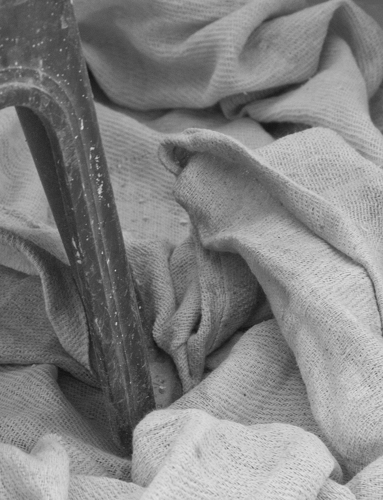 Dust sheet drapery by dulciknit