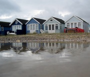 25th Nov 2012 - 'Reflections': beach huts out of 'season'.