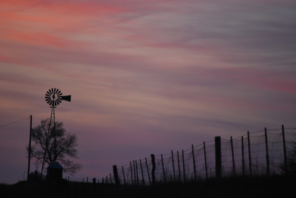 Windmill and Fence by kareenking