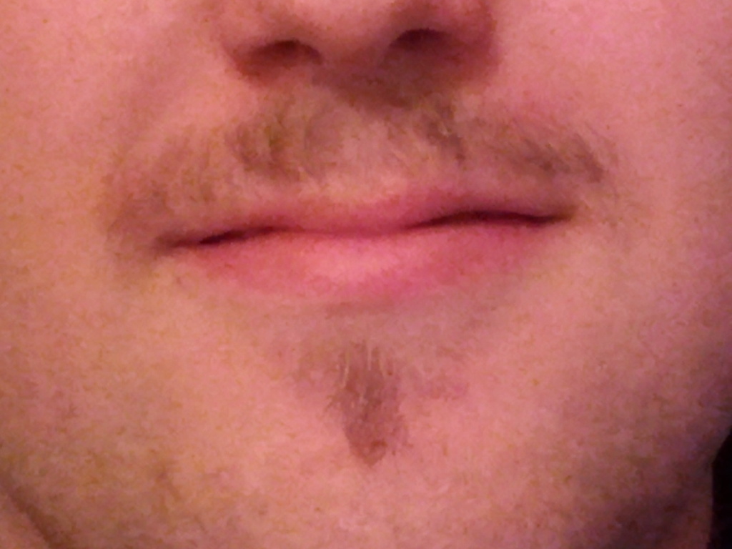 Close up of Ryans Movember   by clairecrossley