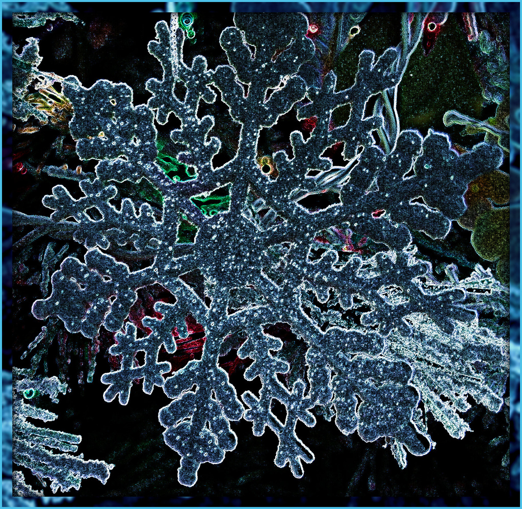 Neon Snowflake by olivetreeann