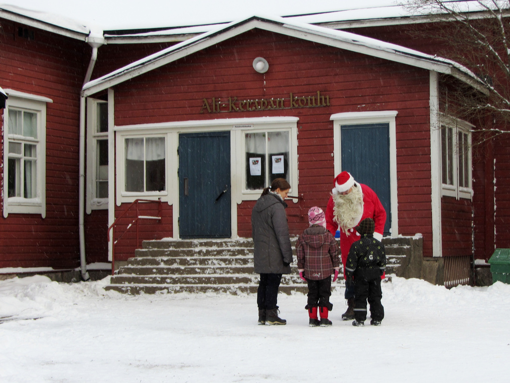 Santa in front of Ali-Kerava School. by annelis