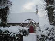 8th Dec 2010 - 'red': the local church in the snow of January 2010