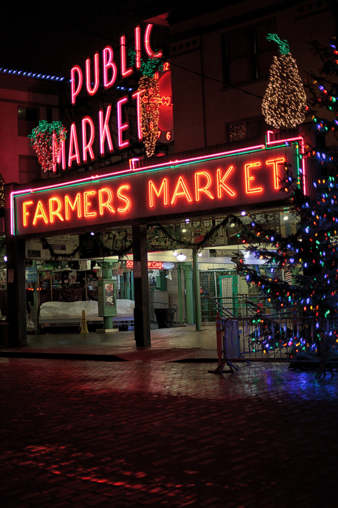 The Market Is Dressed Up For The Season by seattle