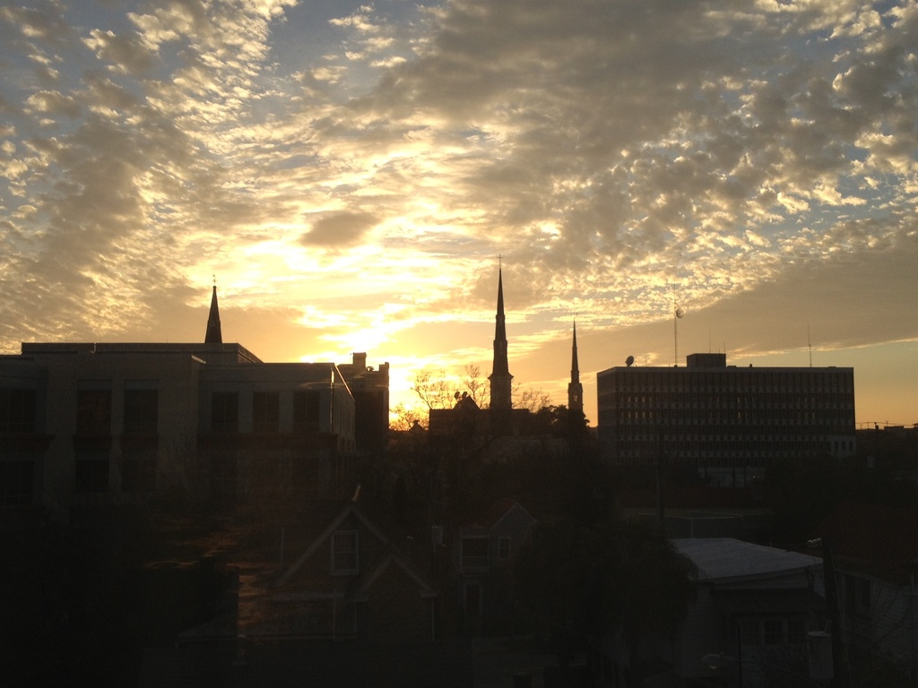 Sunset over downtown Charleston, SC by congaree