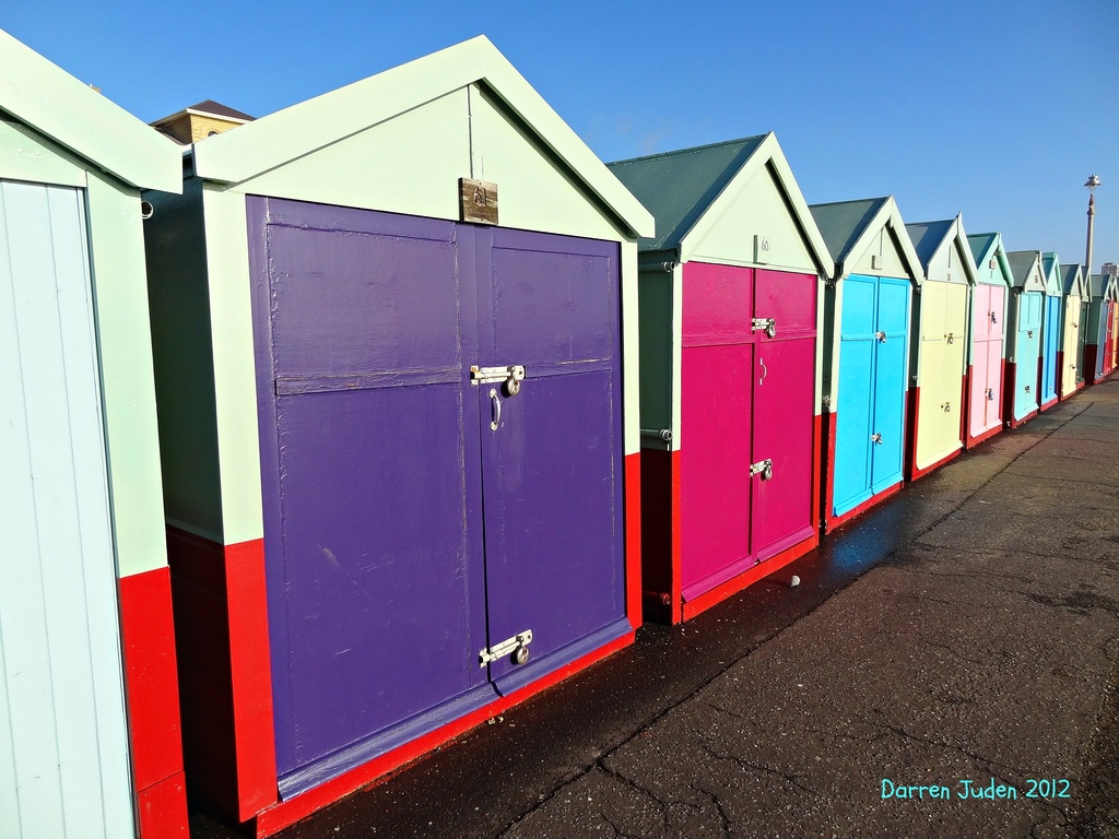 Rainbow week: PURPLE beach hut by darrenboyj