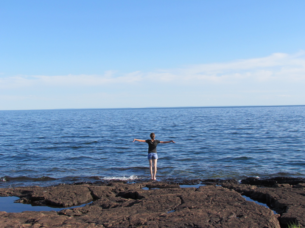 Lake Superior and Laura by juletee