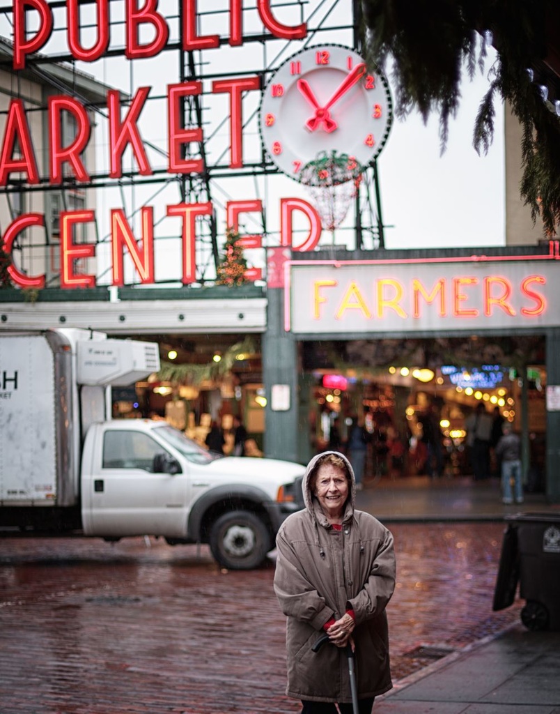 Beverly Clark Takes A Stroll Through The Market On A Rainy Day! by seattle