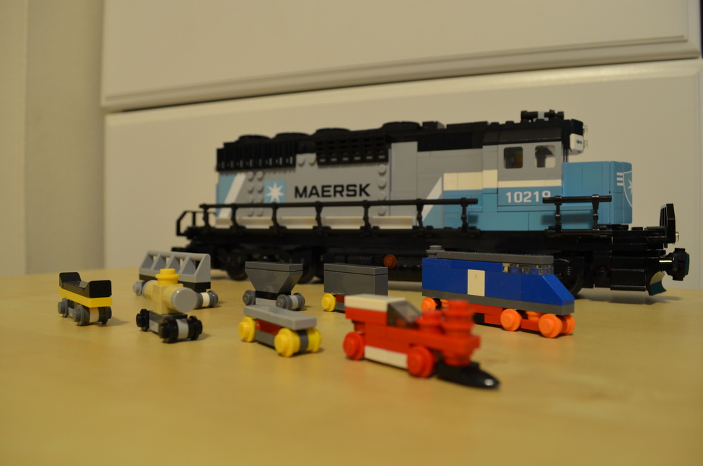 Micro Lego Trains by mariaostrowski