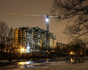 29th Dec 2012 - The construction site after dark