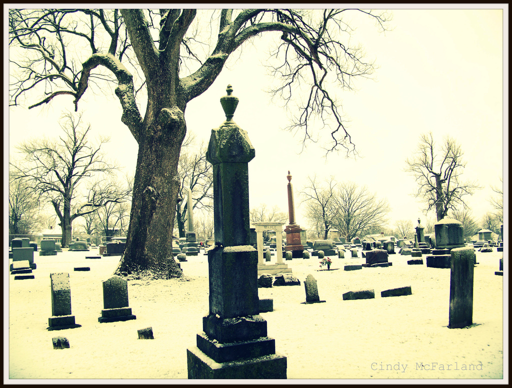 Snow in the Cemetery  by cindymc