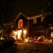 Christmas lights with snow by mittens