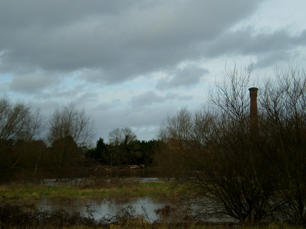 The old laundry chimney at Powick.   by snowy