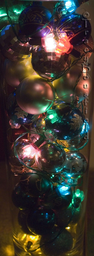 Christmas lights and baubles. by tracybeautychick