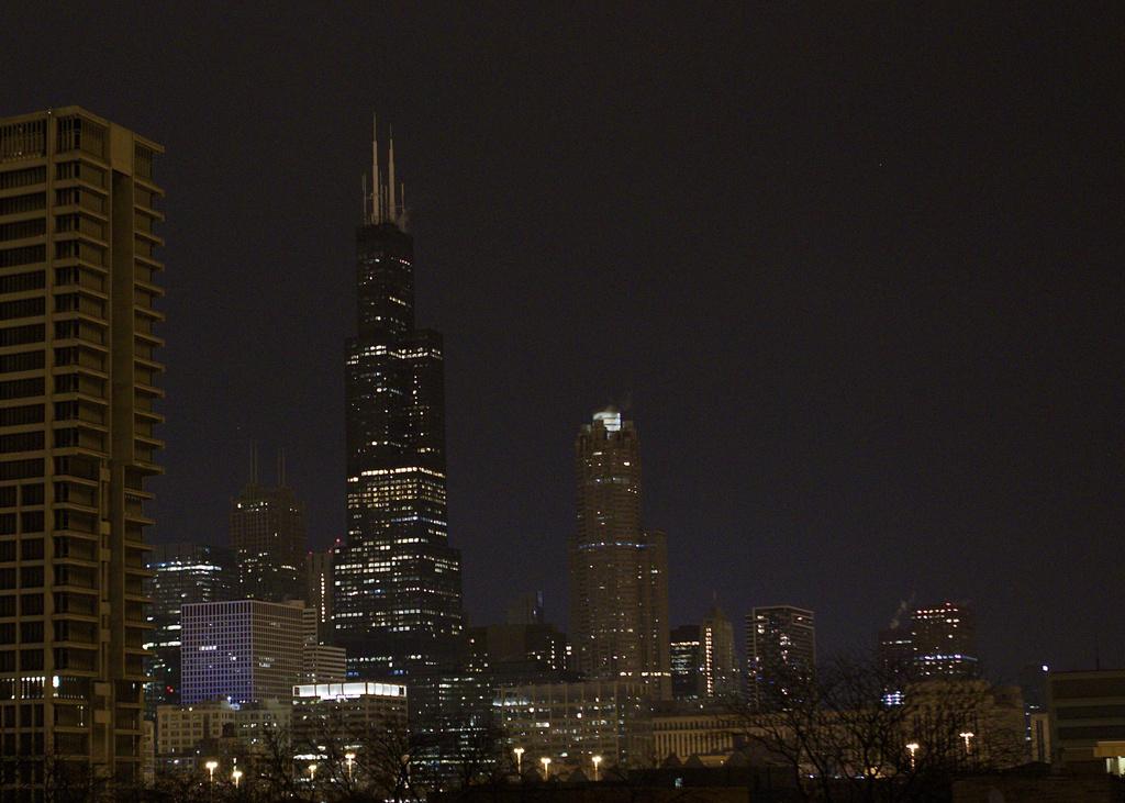New Year's Midnight Chicago Skyline by jyokota