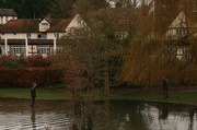 3rd Jan 2013 - tv reporting in the floods at Sonning on Thames