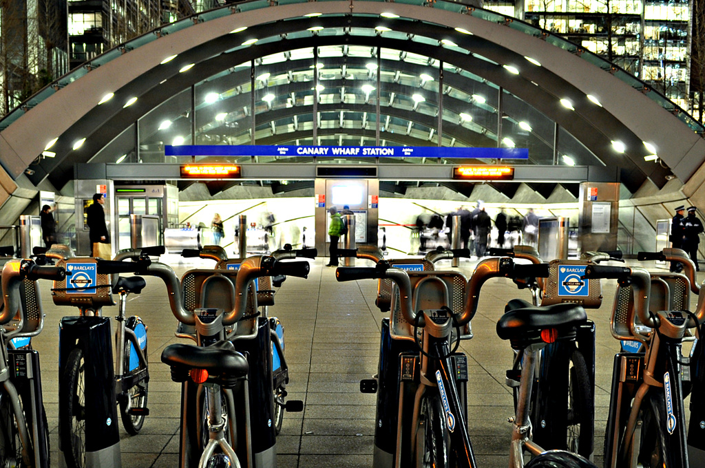Boris Bikes at the Wharf by andycoleborn