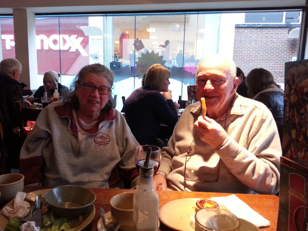 Grandad and Nicole at Nandos by clairecrossley