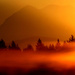 Sunset, fog, and Mt Rainer, oh my! by jankoos
