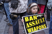 13th Jan 2013 - Who brings a hand gun to a Cease Fire March with children around...