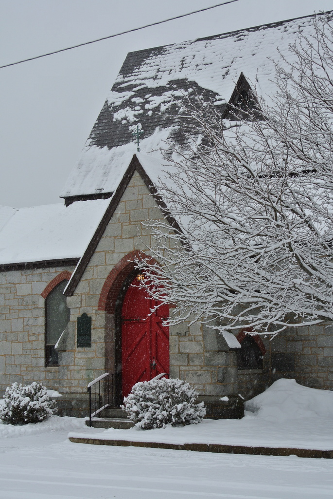 Frozen Water Red Door by kevin365