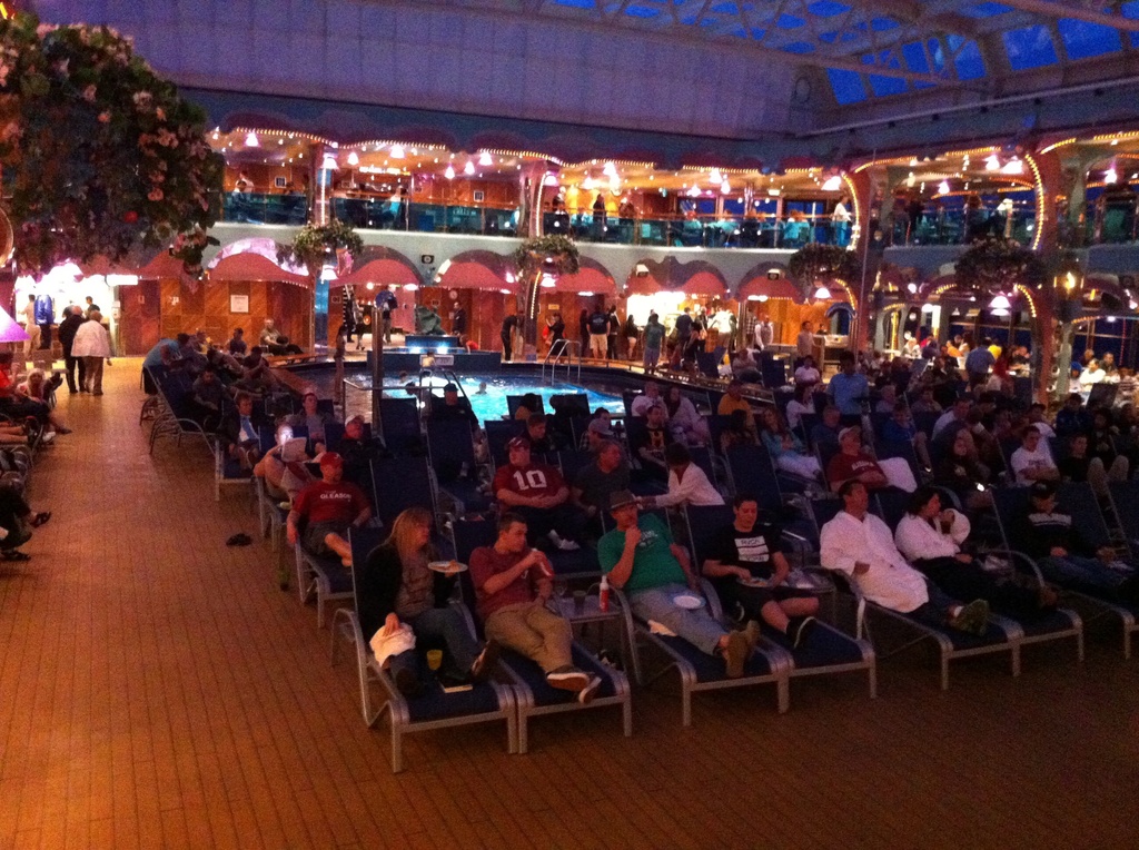 NCAA FB National Championship on the Lido Deck  by marilyn