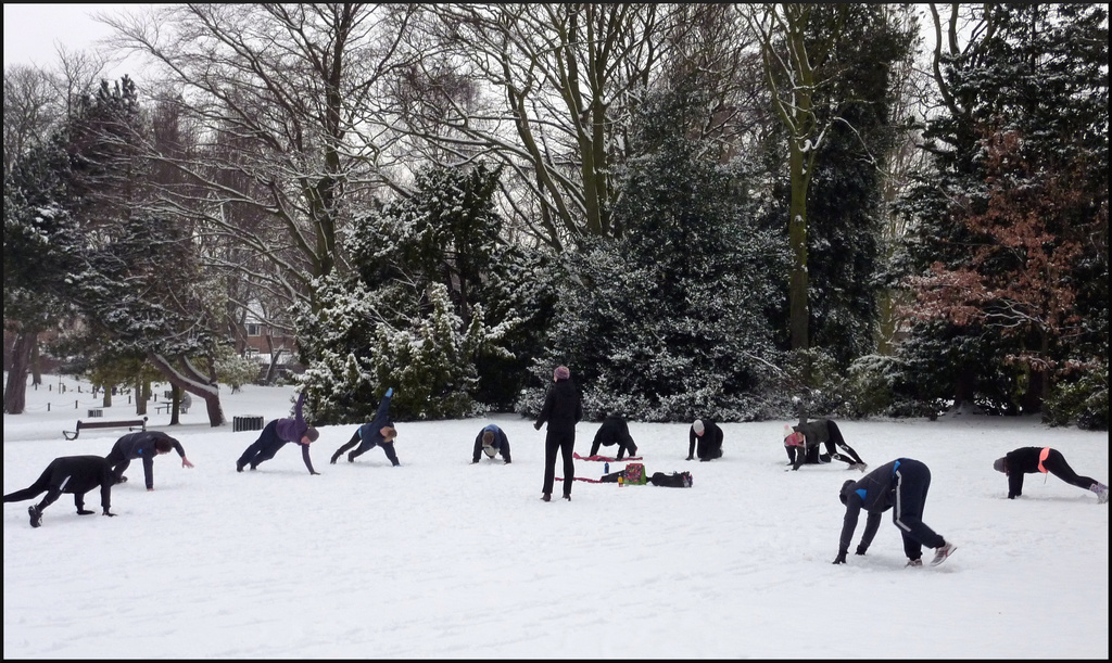 They do some strange things in Arnold ...keep fit in the snow by phil_howcroft