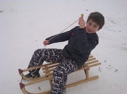 20th Jan 2013 - James in his new ski trousers tobogganing properly!