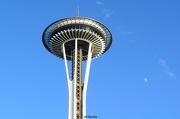 23rd Jan 2013 - Seattle Space Needle and Moon