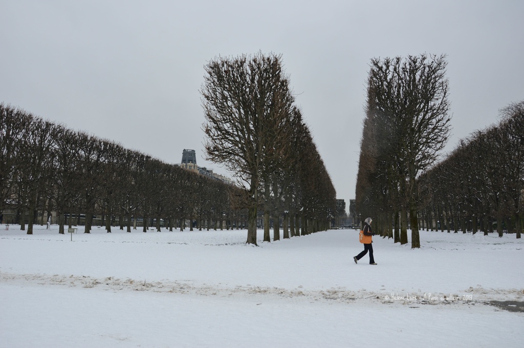 A walk in the snowy Luxembourg Garden by parisouailleurs