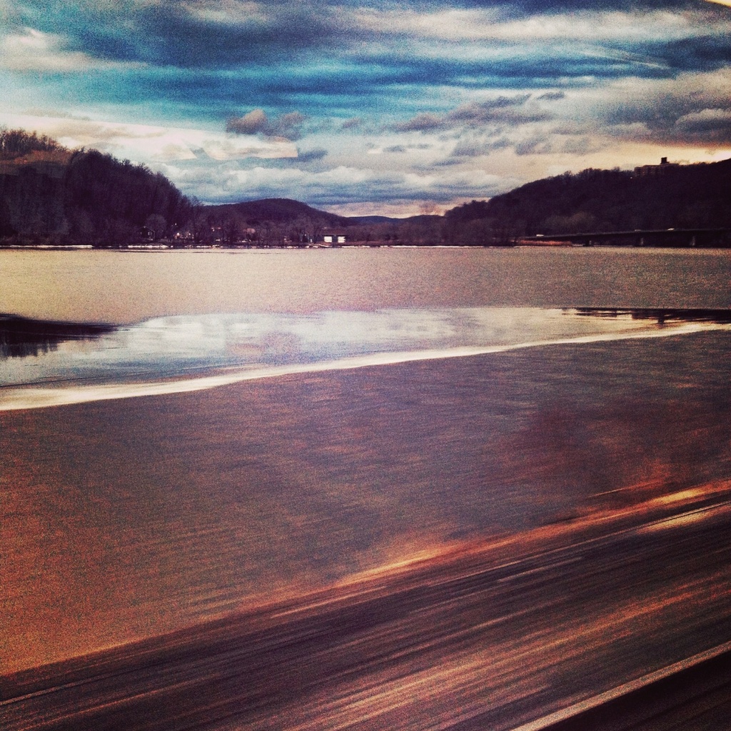 View from a moving train.  Morning commute to Manhattan. by fauxtography365