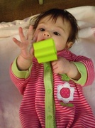 31st Jan 2013 - Holding up her toy for mommy to see