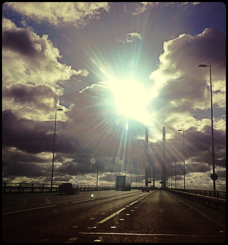 Sun over the Dartford Bridge by manek43509