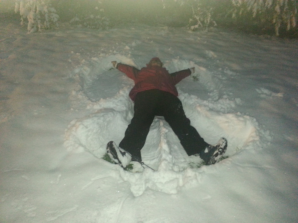 Making a Snow Angel. by clairecrossley