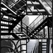 Urban Collage of an Alley Deck in B & W by taffy