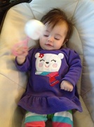 5th Feb 2013 - Playing with her rattle