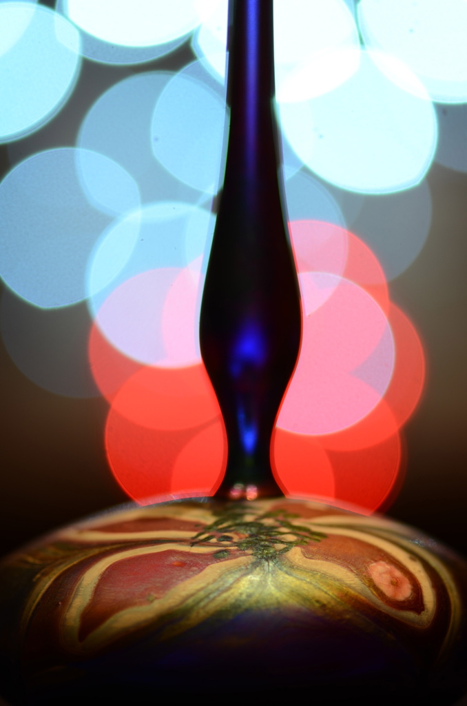 Handblown glass perfume bottle by kathyladley