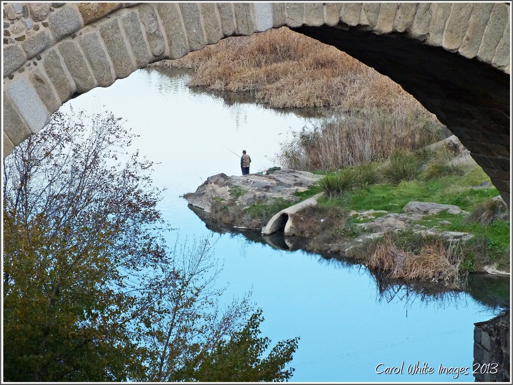 Fishing On The River Tajo,Toledo,Spain. by carolmw