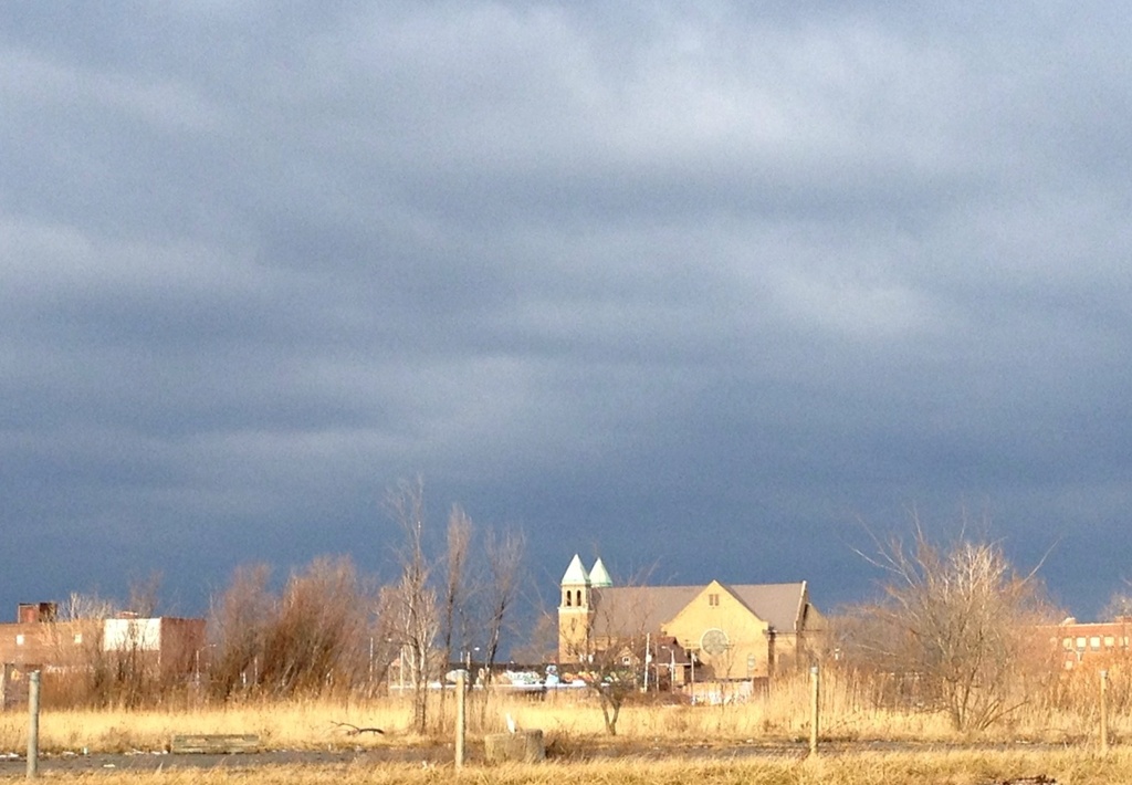 Little church on the prairie.  Grand River Avenue Detroit by corktownmum