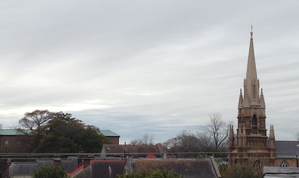 View from the rooftop of a parking garage, downtown Charleston, SC by congaree