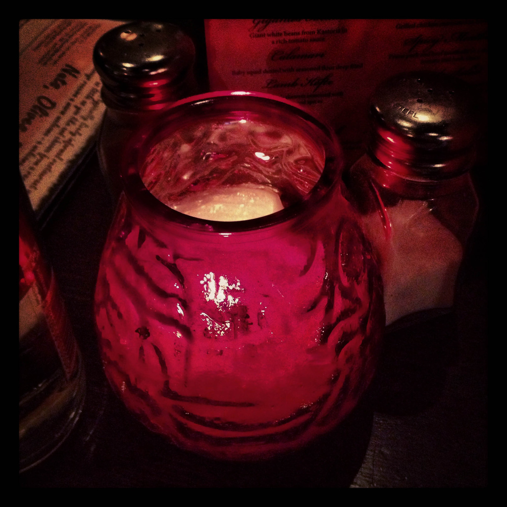 Ubiquitous red candle jar by manek43509