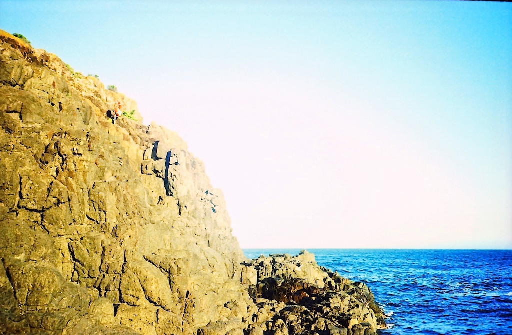 Lifebuoy and rockface by peterdegraaff