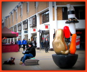 23rd Feb 2013 - Street musician and Cat in the Hat