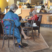 Coffee At Starbucks This Morning On Mercer Island, Loved This Woman's Coat, Dress and Shoe!  Happy Friday! by seattle