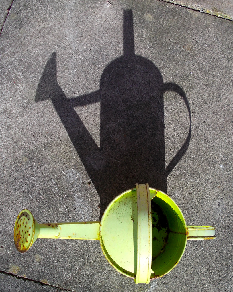 The old green watering can. by richardcreese