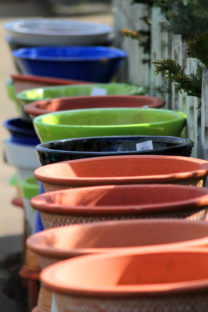 Stacks of pots waiting for plants.. by jankoos