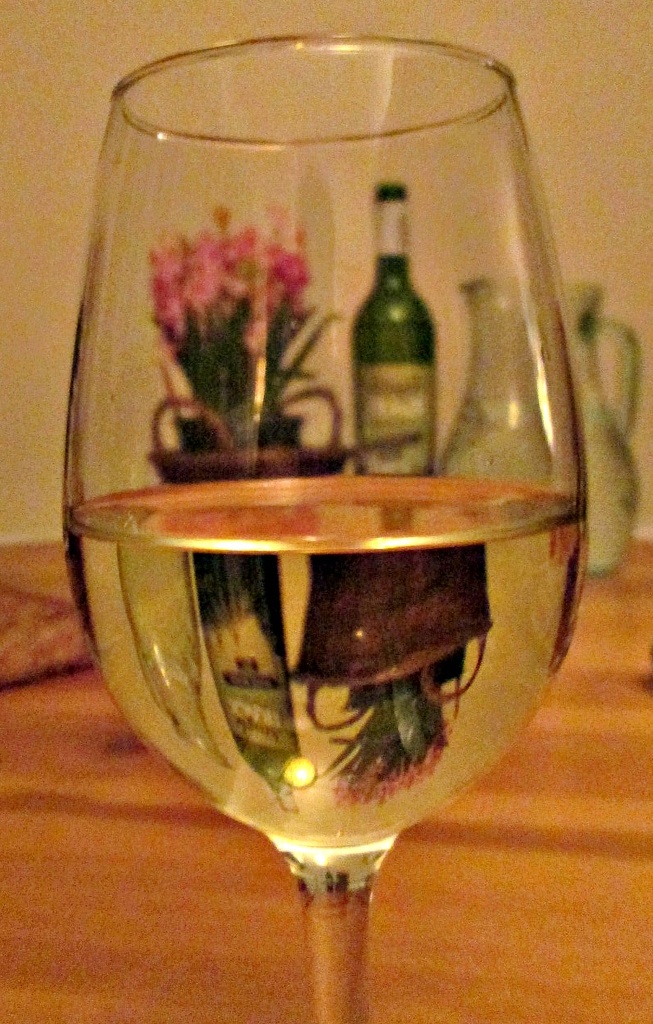 'drink': a nice glass of white with reflections by quietpurplehaze